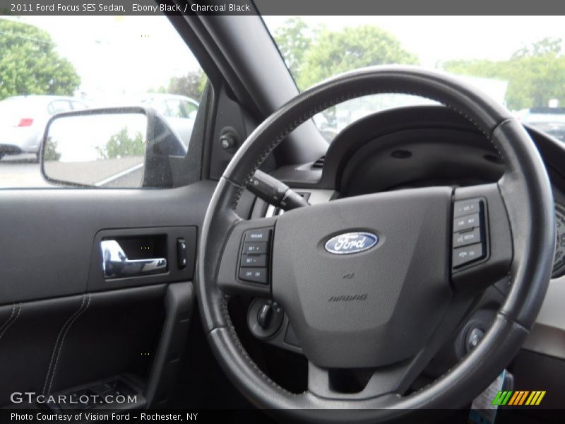 Ebony Black / Charcoal Black 2011 Ford Focus SES Sedan