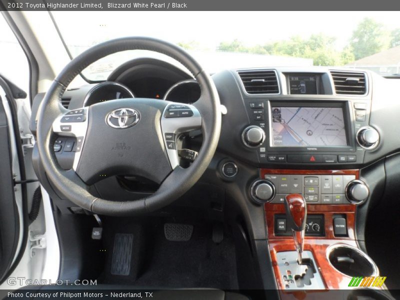 Blizzard White Pearl / Black 2012 Toyota Highlander Limited