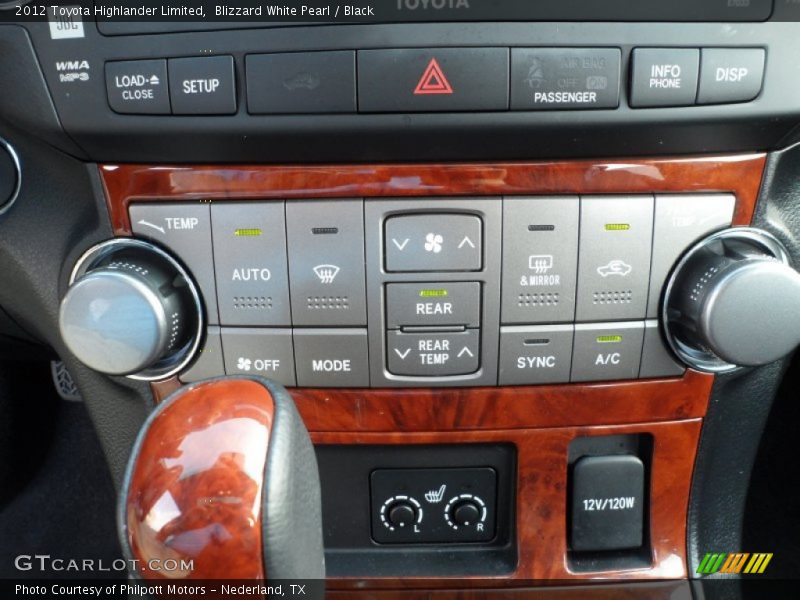Blizzard White Pearl / Black 2012 Toyota Highlander Limited