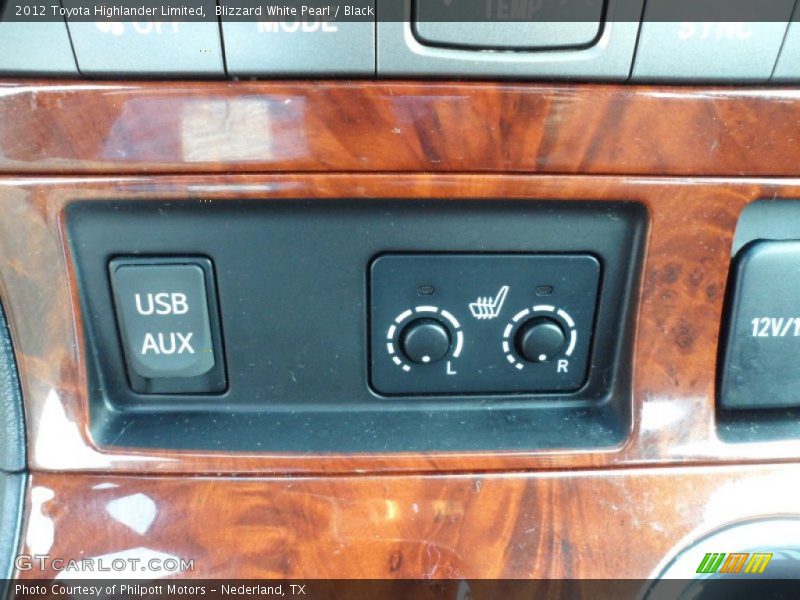 Blizzard White Pearl / Black 2012 Toyota Highlander Limited