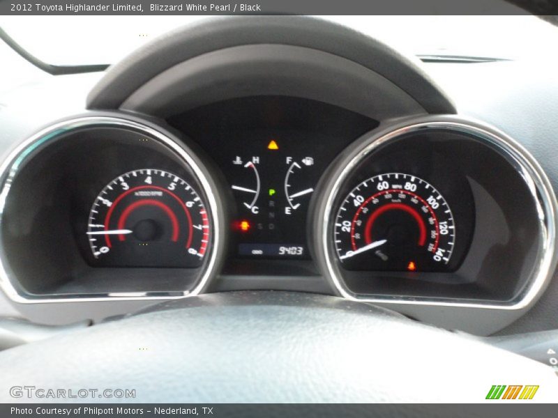 Blizzard White Pearl / Black 2012 Toyota Highlander Limited