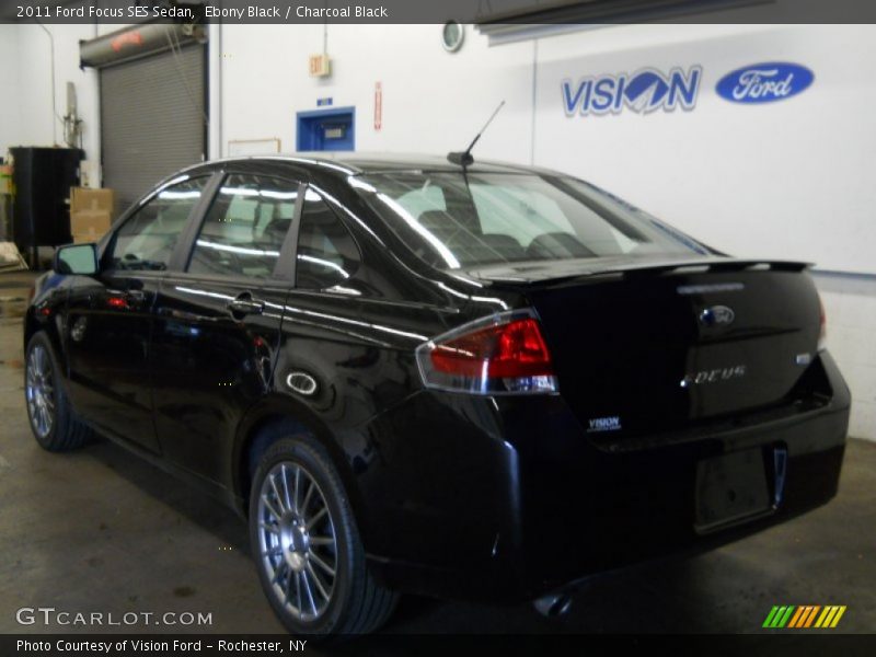 Ebony Black / Charcoal Black 2011 Ford Focus SES Sedan