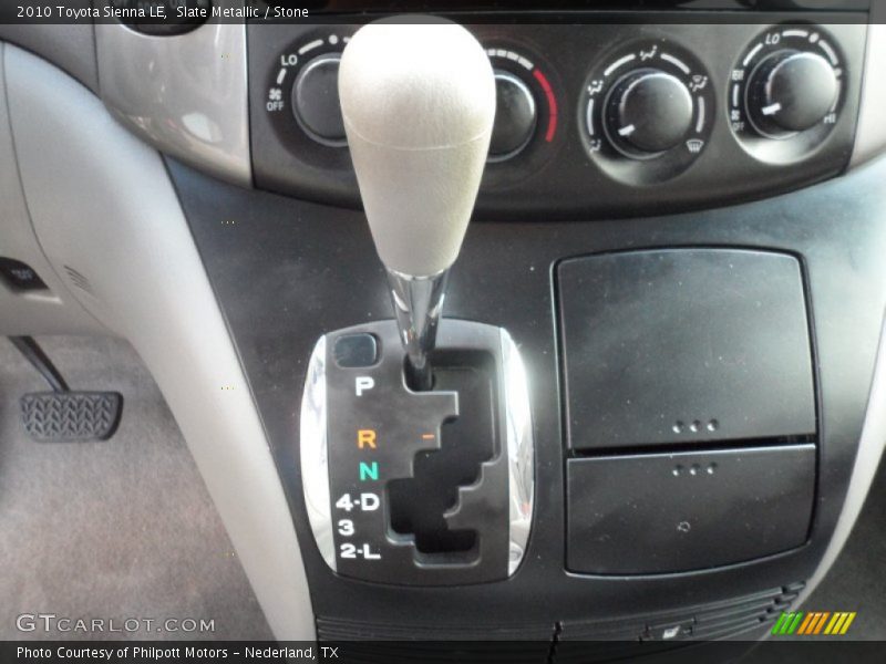  2010 Sienna LE 5 Speed ECT-i Automatic Shifter
