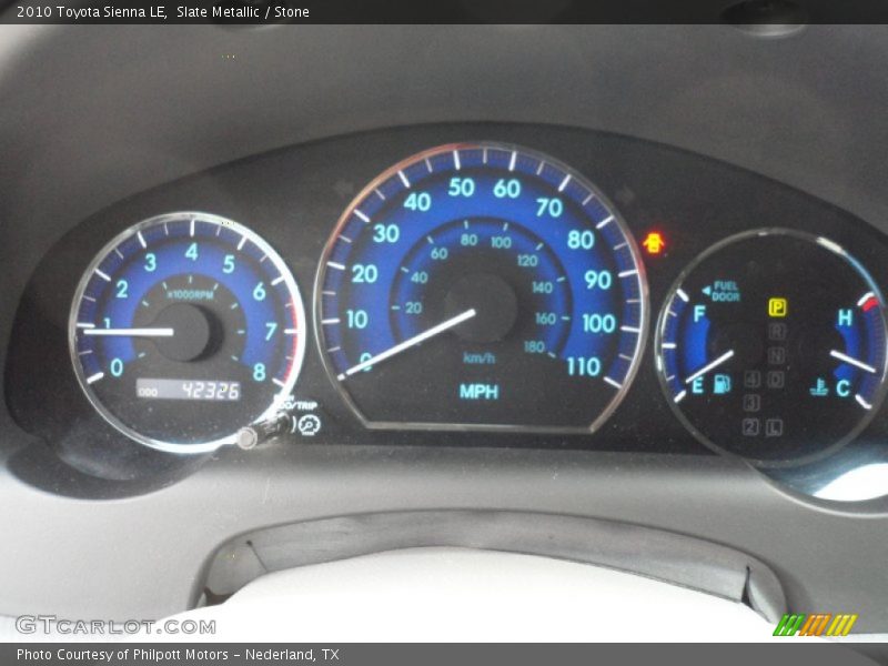  2010 Sienna LE LE Gauges