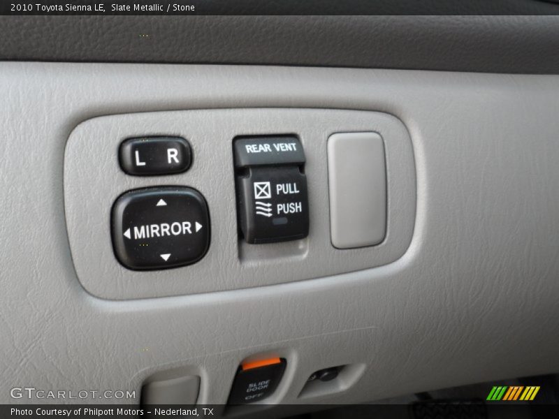 Controls of 2010 Sienna LE