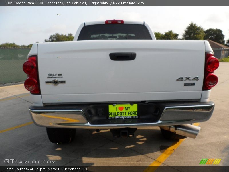Bright White / Medium Slate Gray 2009 Dodge Ram 2500 Lone Star Quad Cab 4x4