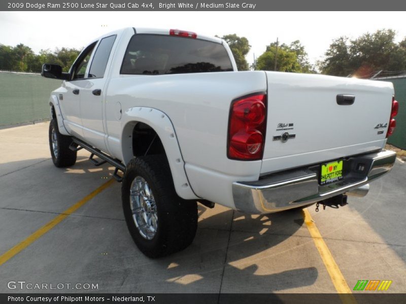 Bright White / Medium Slate Gray 2009 Dodge Ram 2500 Lone Star Quad Cab 4x4