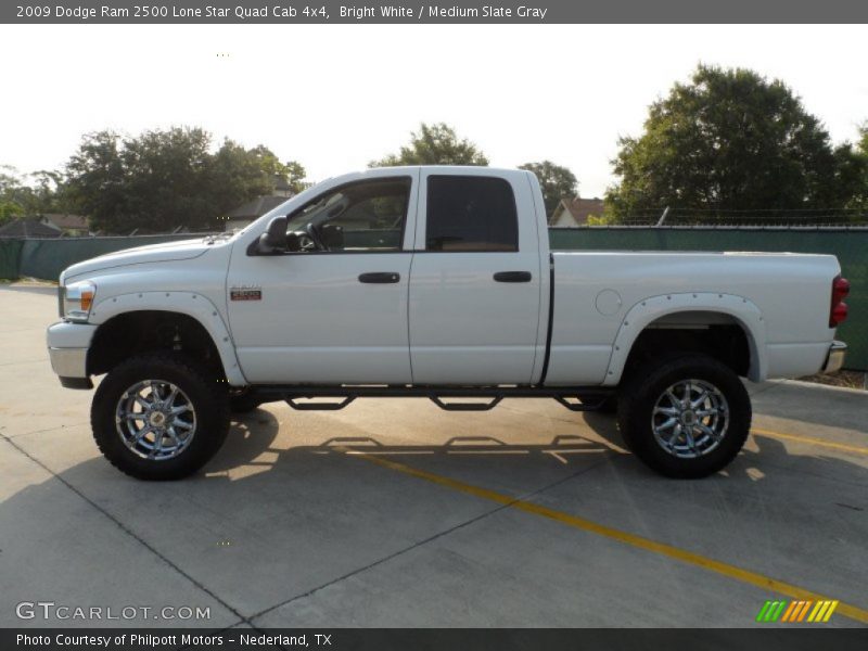 Bright White / Medium Slate Gray 2009 Dodge Ram 2500 Lone Star Quad Cab 4x4