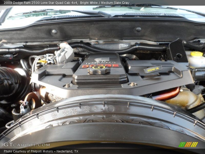 Bright White / Medium Slate Gray 2009 Dodge Ram 2500 Lone Star Quad Cab 4x4