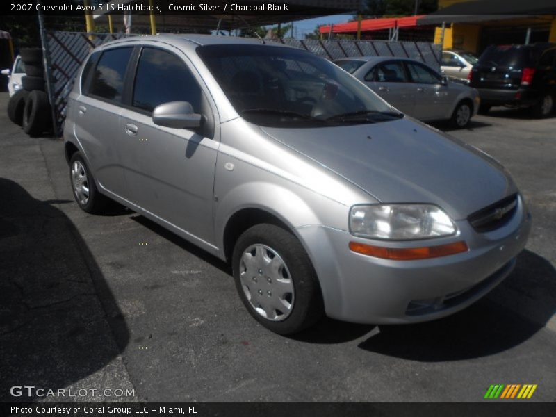 Cosmic Silver / Charcoal Black 2007 Chevrolet Aveo 5 LS Hatchback