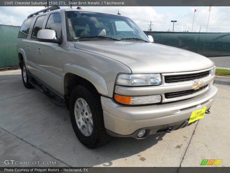 Silver Birch Metallic / Tan/Neutral 2005 Chevrolet Suburban 1500 Z71