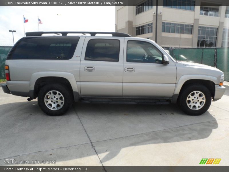 Silver Birch Metallic / Tan/Neutral 2005 Chevrolet Suburban 1500 Z71
