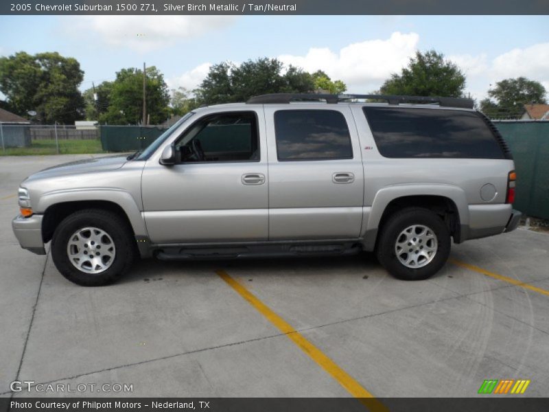 Silver Birch Metallic / Tan/Neutral 2005 Chevrolet Suburban 1500 Z71