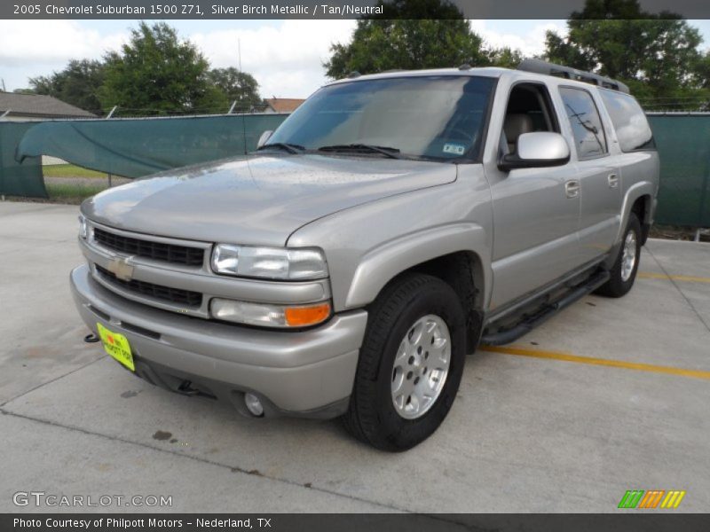 Silver Birch Metallic / Tan/Neutral 2005 Chevrolet Suburban 1500 Z71