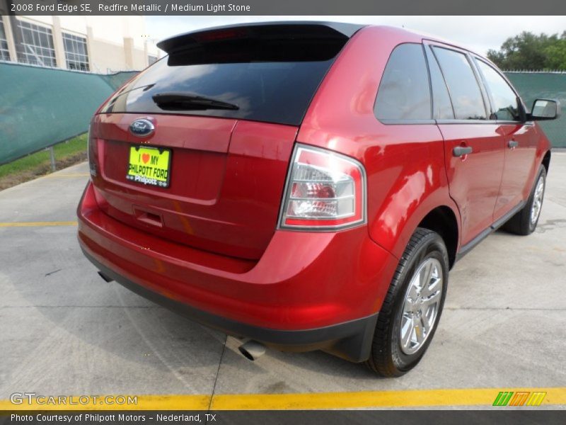 Redfire Metallic / Medium Light Stone 2008 Ford Edge SE
