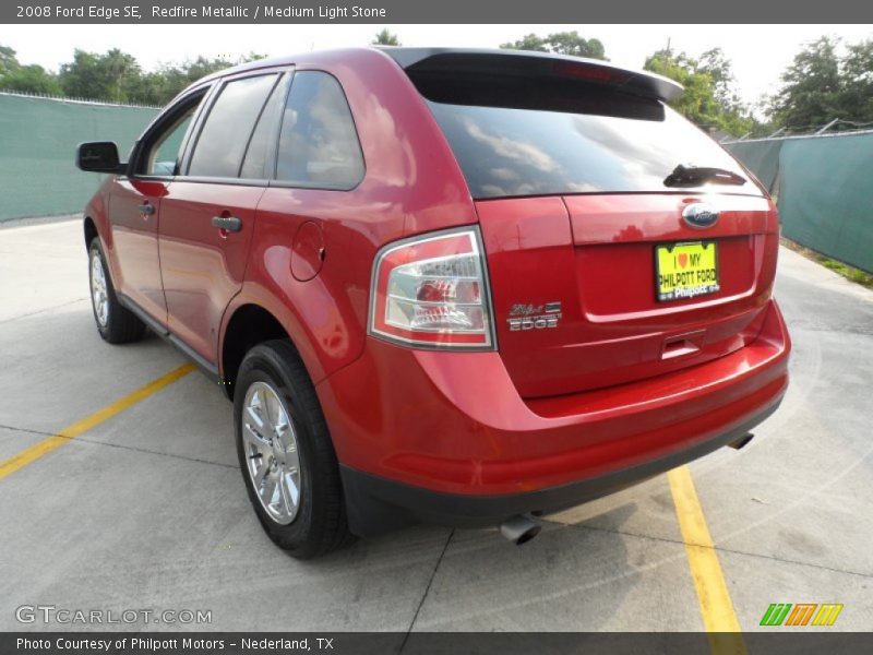 Redfire Metallic / Medium Light Stone 2008 Ford Edge SE