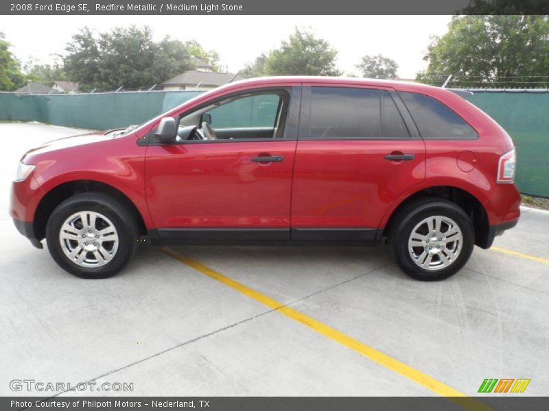 Redfire Metallic / Medium Light Stone 2008 Ford Edge SE