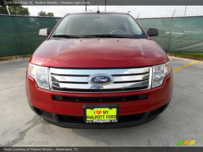 Redfire Metallic / Medium Light Stone 2008 Ford Edge SE
