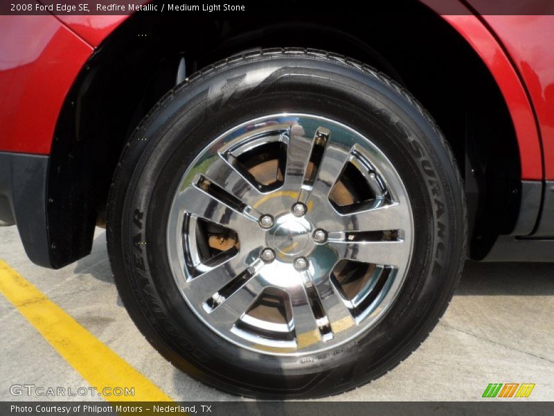 Redfire Metallic / Medium Light Stone 2008 Ford Edge SE