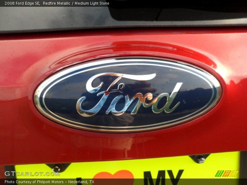 Redfire Metallic / Medium Light Stone 2008 Ford Edge SE