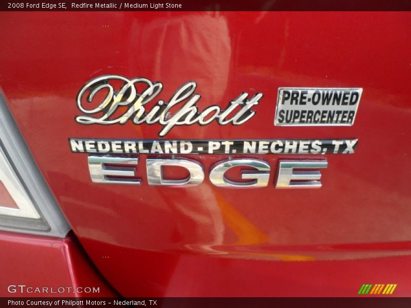 Redfire Metallic / Medium Light Stone 2008 Ford Edge SE