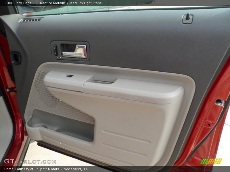 Redfire Metallic / Medium Light Stone 2008 Ford Edge SE