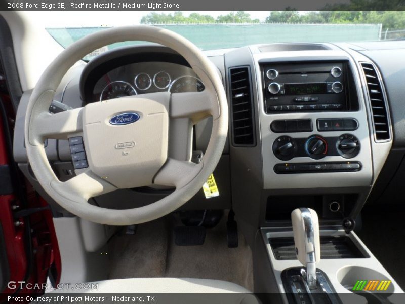Redfire Metallic / Medium Light Stone 2008 Ford Edge SE