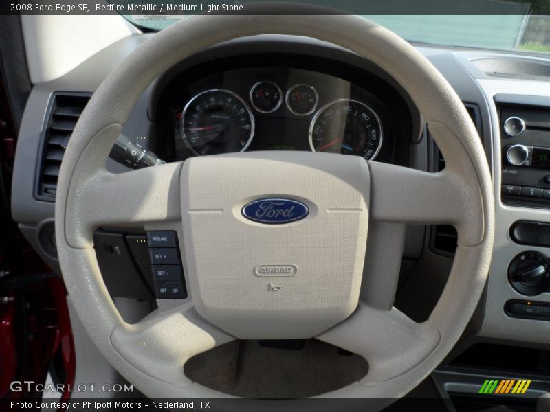 Redfire Metallic / Medium Light Stone 2008 Ford Edge SE