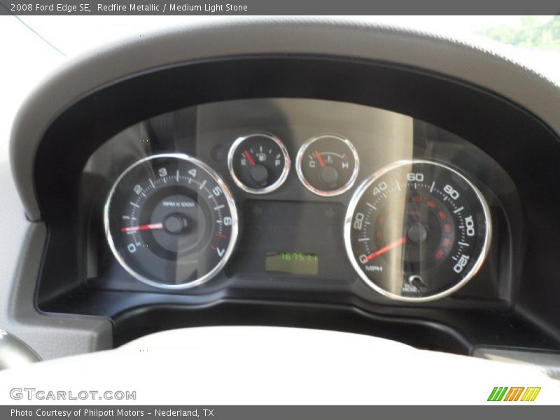 Redfire Metallic / Medium Light Stone 2008 Ford Edge SE