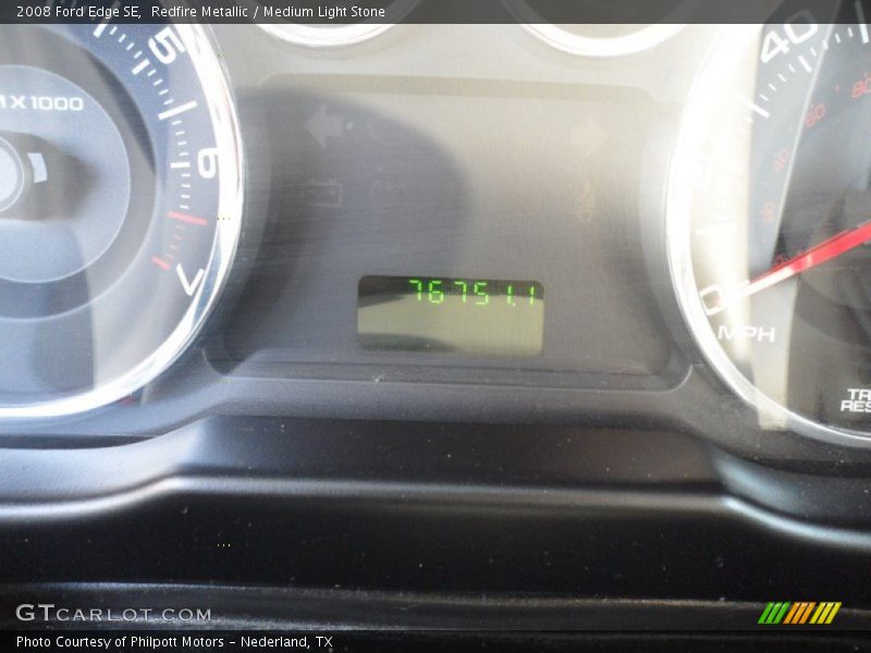 Redfire Metallic / Medium Light Stone 2008 Ford Edge SE