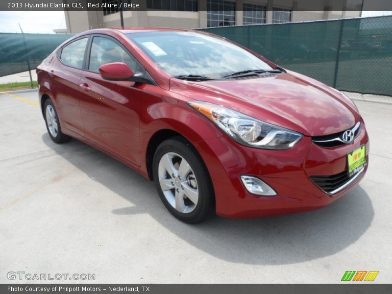 Red Allure / Beige 2013 Hyundai Elantra GLS