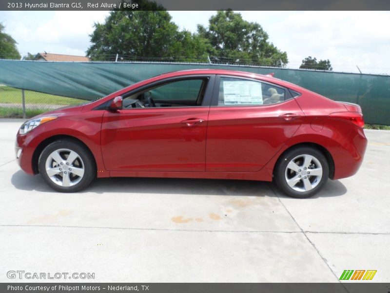 Red Allure / Beige 2013 Hyundai Elantra GLS