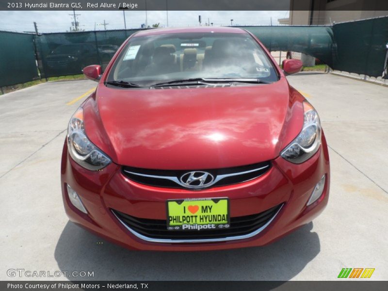 Red Allure / Beige 2013 Hyundai Elantra GLS