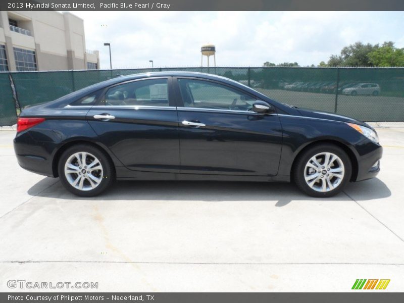 Pacific Blue Pearl / Gray 2013 Hyundai Sonata Limited