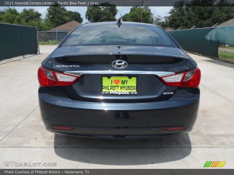 Pacific Blue Pearl / Gray 2013 Hyundai Sonata Limited