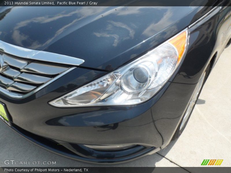 Pacific Blue Pearl / Gray 2013 Hyundai Sonata Limited