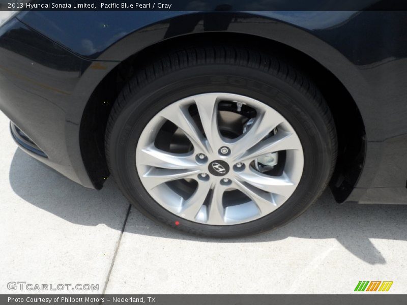 Pacific Blue Pearl / Gray 2013 Hyundai Sonata Limited