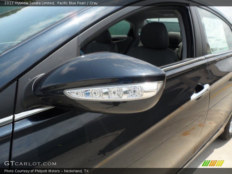 Pacific Blue Pearl / Gray 2013 Hyundai Sonata Limited