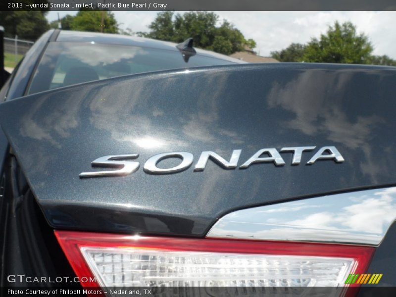 Pacific Blue Pearl / Gray 2013 Hyundai Sonata Limited