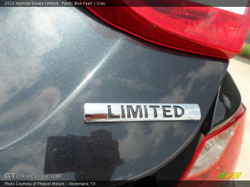 Pacific Blue Pearl / Gray 2013 Hyundai Sonata Limited
