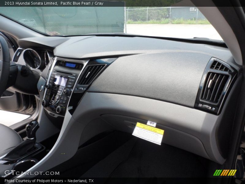 Pacific Blue Pearl / Gray 2013 Hyundai Sonata Limited