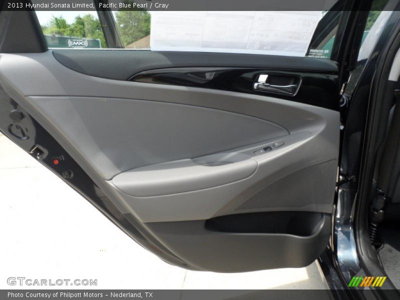 Pacific Blue Pearl / Gray 2013 Hyundai Sonata Limited
