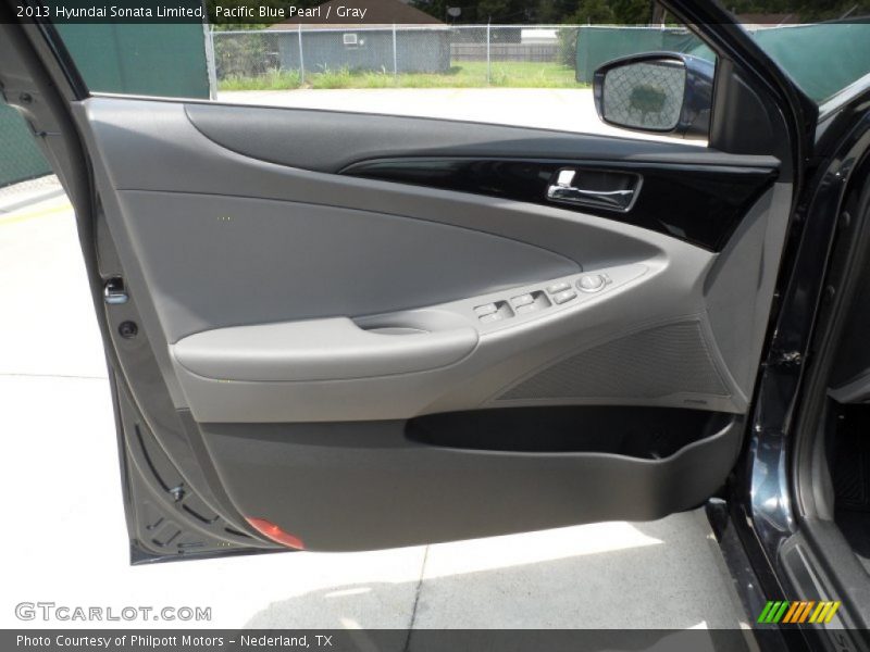 Pacific Blue Pearl / Gray 2013 Hyundai Sonata Limited