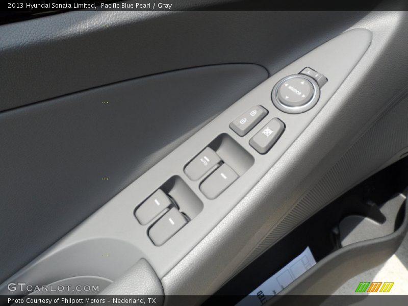 Pacific Blue Pearl / Gray 2013 Hyundai Sonata Limited