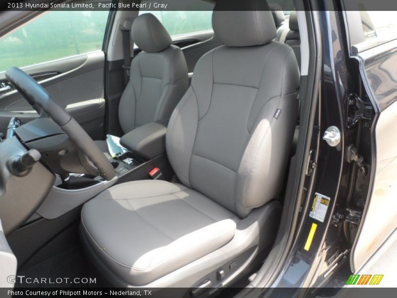 Pacific Blue Pearl / Gray 2013 Hyundai Sonata Limited