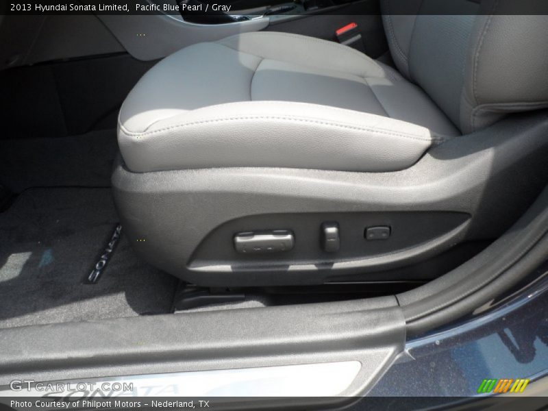 Pacific Blue Pearl / Gray 2013 Hyundai Sonata Limited