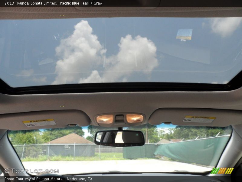 Pacific Blue Pearl / Gray 2013 Hyundai Sonata Limited