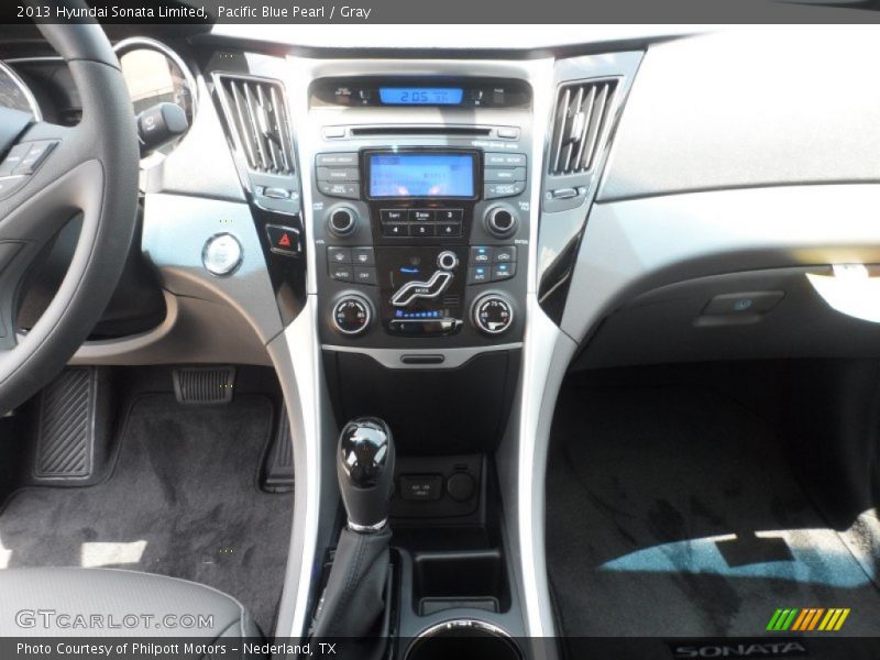Pacific Blue Pearl / Gray 2013 Hyundai Sonata Limited