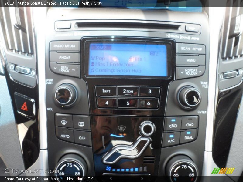 Pacific Blue Pearl / Gray 2013 Hyundai Sonata Limited