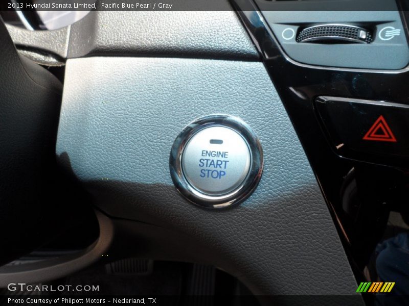 Pacific Blue Pearl / Gray 2013 Hyundai Sonata Limited